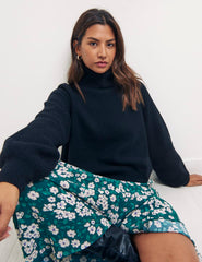 Black Roll Neck Jumper