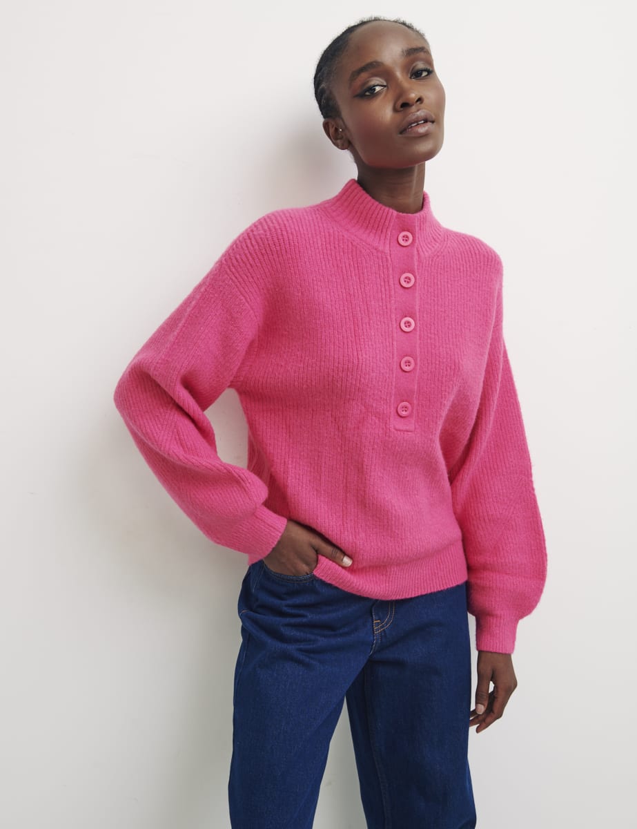 1/2 Button Placket Jumper