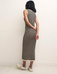 Chevron Racer Midi Dress