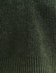 Khaki Green V-Neck Knitted Jumper