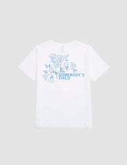 White Somebody's Child Blue Floral T-Shirt