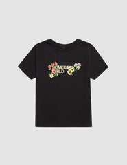 Black Somebody's Child Floral T-Shirt