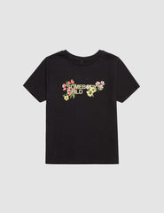 Black Somebody's Child Floral T-Shirt