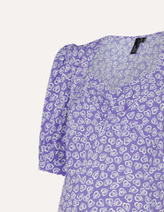 Maternity Purple Heart Print Rosie Midi Dress