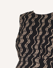 Maternity Black Wave Print Devi Maxi Dress