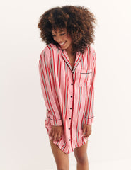 Pink Harry Stripe Night Shirt Dress