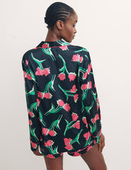 Fearne Cotton Sahara Floral Black Revere Short PJ Set