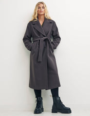 Holly Long Belted Wrap Coat