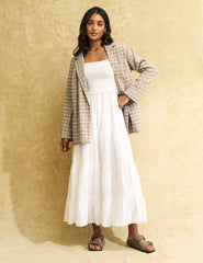 Check Double Breasted Blazer