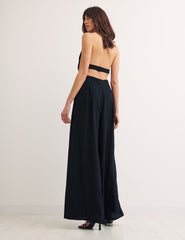 Black Hilary Halter Jumpsuit