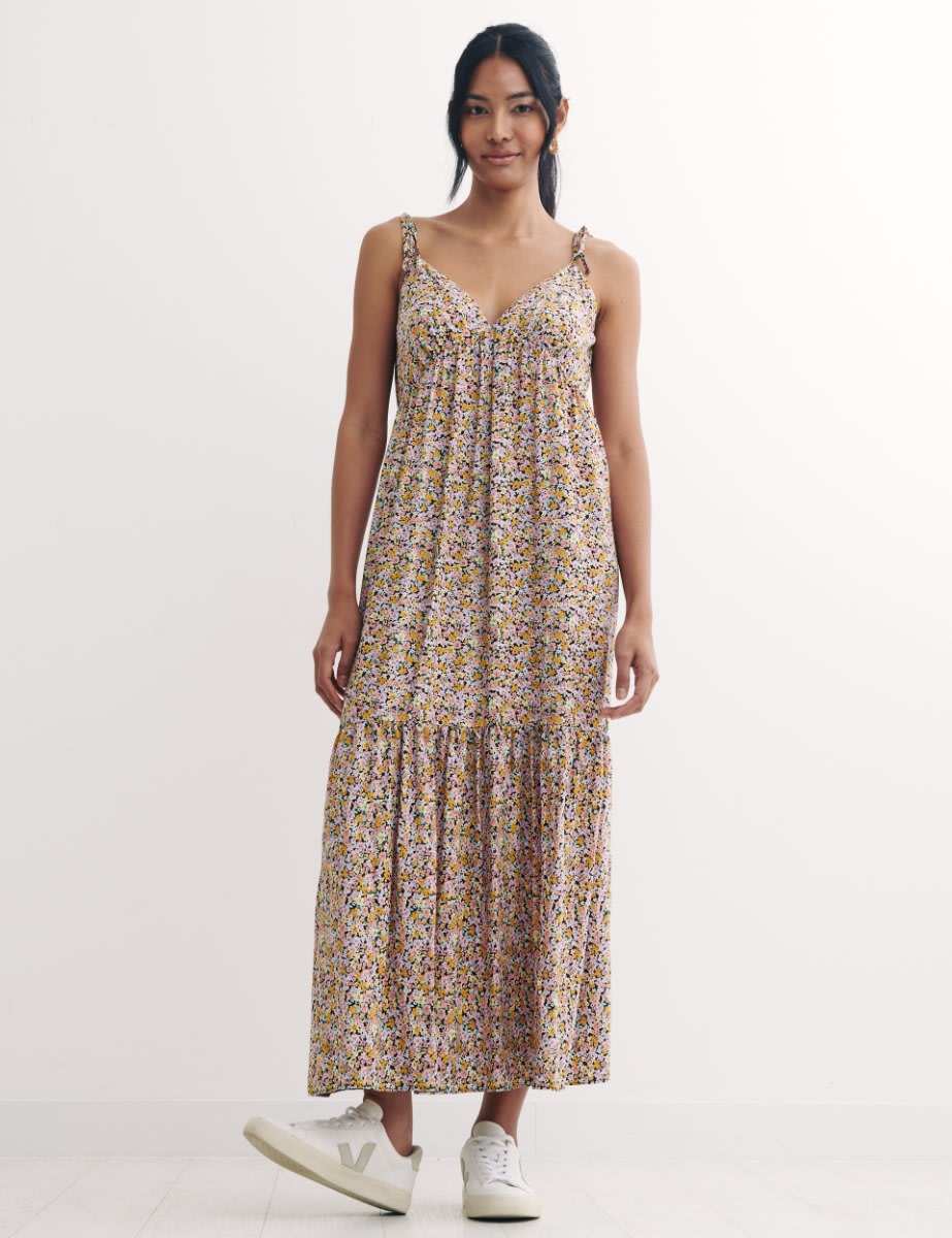 Petite Multi Ditsy Floral Topaz Maxi Dress