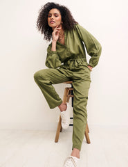 Khaki Foxglove Jumpsuit