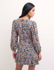 Harper Ditsy Petite Serena Long Sleeve Mini Dress