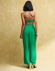 Petite Green Halter Neck Hilary Jumpsuit