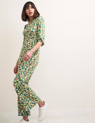 Green Floral Delta Jumpsuit