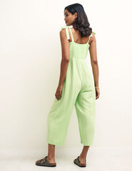 Green Tie Shoulder Meg Jumpsuit