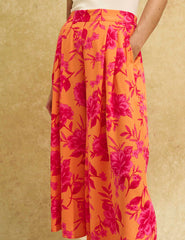 Petite Orange Bloom Zeena Trouser