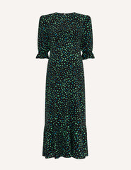 Green Scattered Spot Maternity Selena Midi Dress