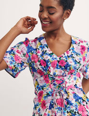 Multi Big Floral Beatrice Blouse