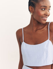 Light Blue Saffie Linen Top