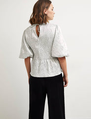 Silver Texture Bernie Blouse