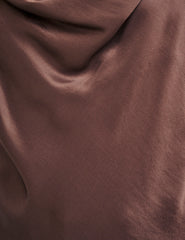 Brown Sophia Satin Cami Top