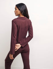 Brown Sidney Button Through Top