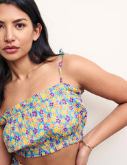 Retro Floral Willow Crop Top