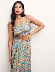Retro Floral Willow Crop Top