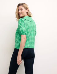 Green Checked Emmie Blouse