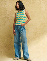 Fearne Cotton Multi Colour Crochet Tank Top