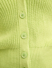 Lime Green Chunky Knit Cardigan