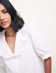 White Collared Yasmin Blouse