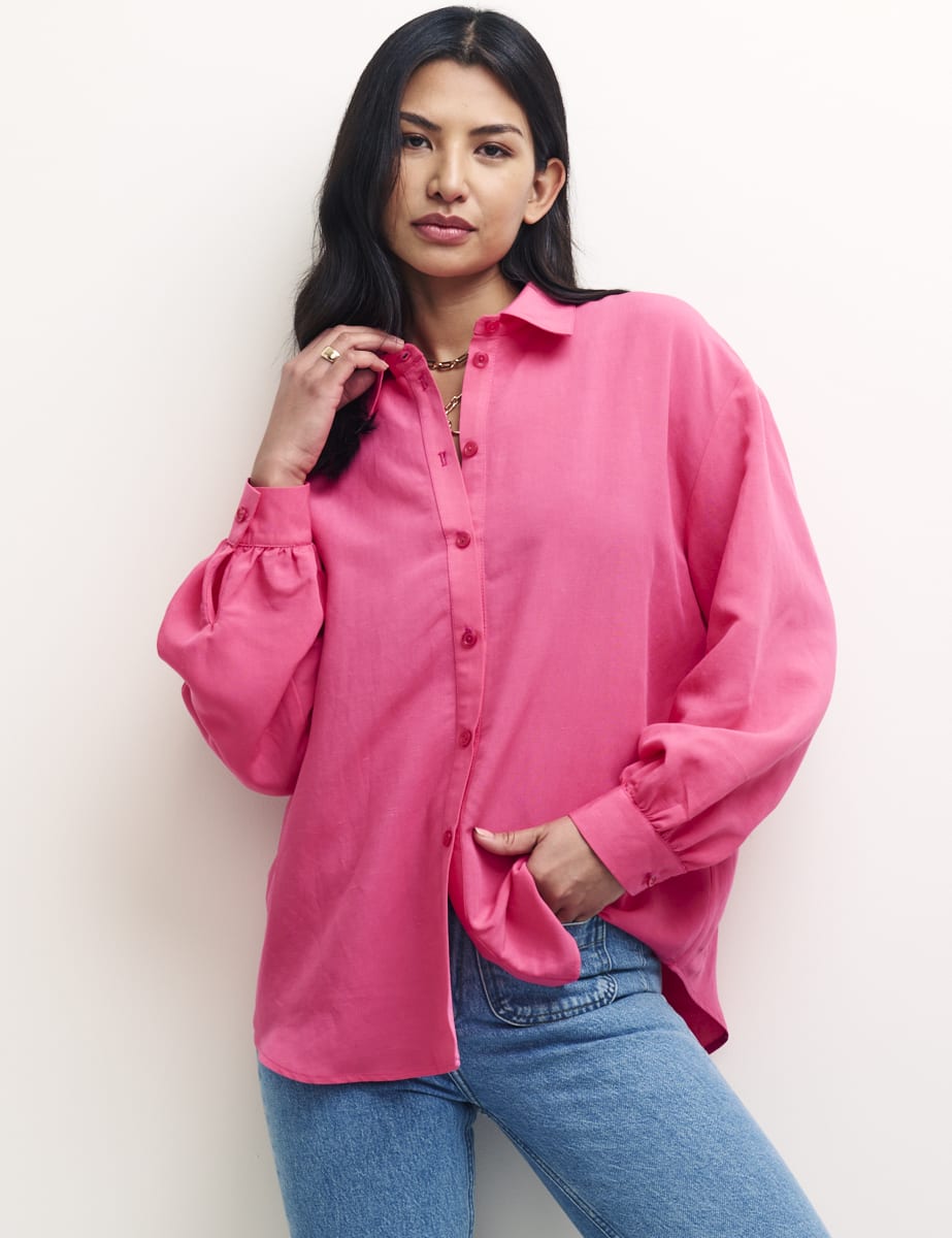 Pink Button Up Casey Shirt