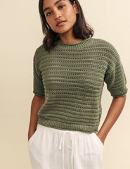 Green Knitted T-Shirt
