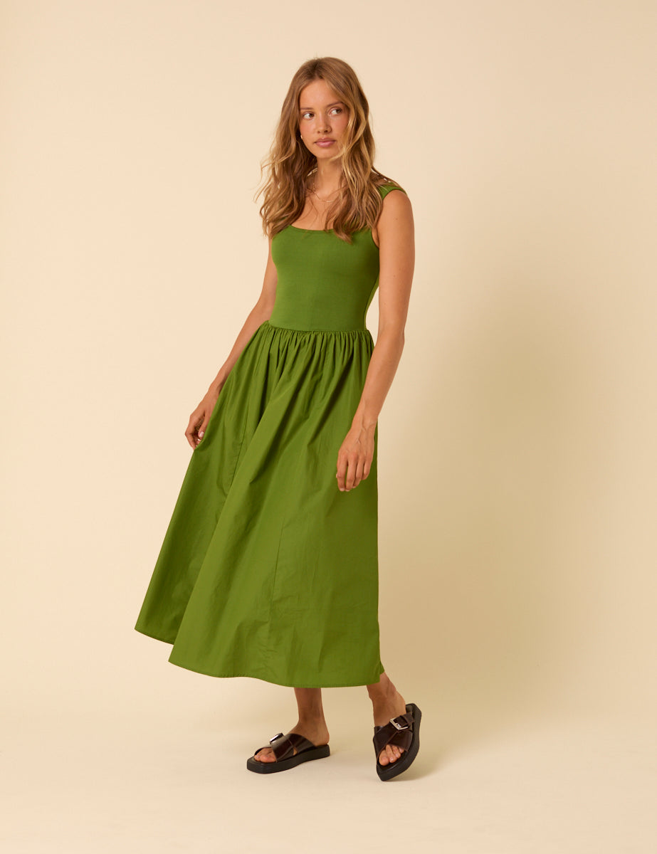 Green Colorado Midi Dress