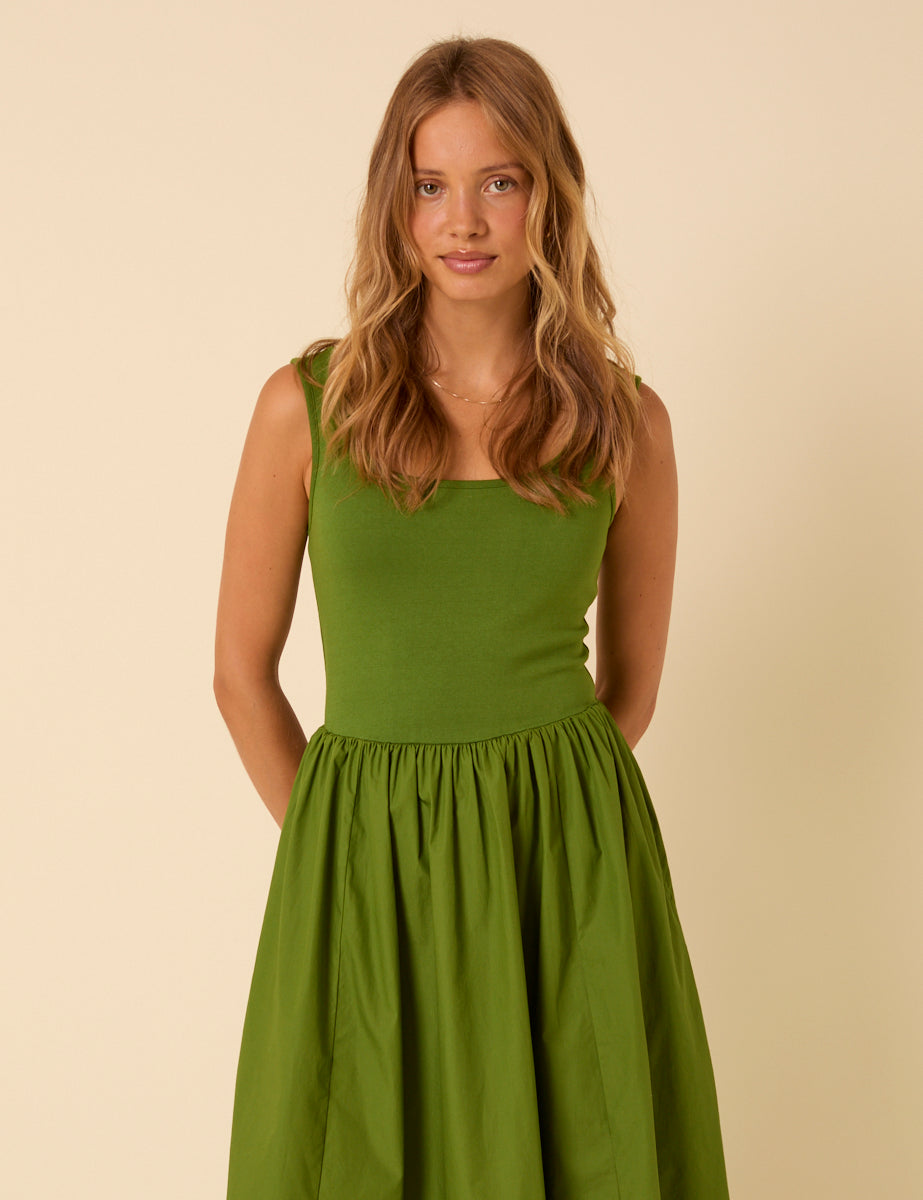 Green Colorado Midi Dress