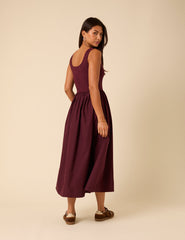Burgundy Colorado Midi Dress