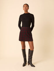 Red Tartan Mini Skirt