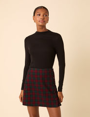 Red Tartan Mini Skirt