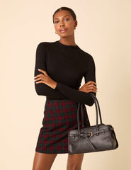 Red Tartan Mini Skirt