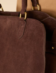 Brown Suede Shoulder Bag