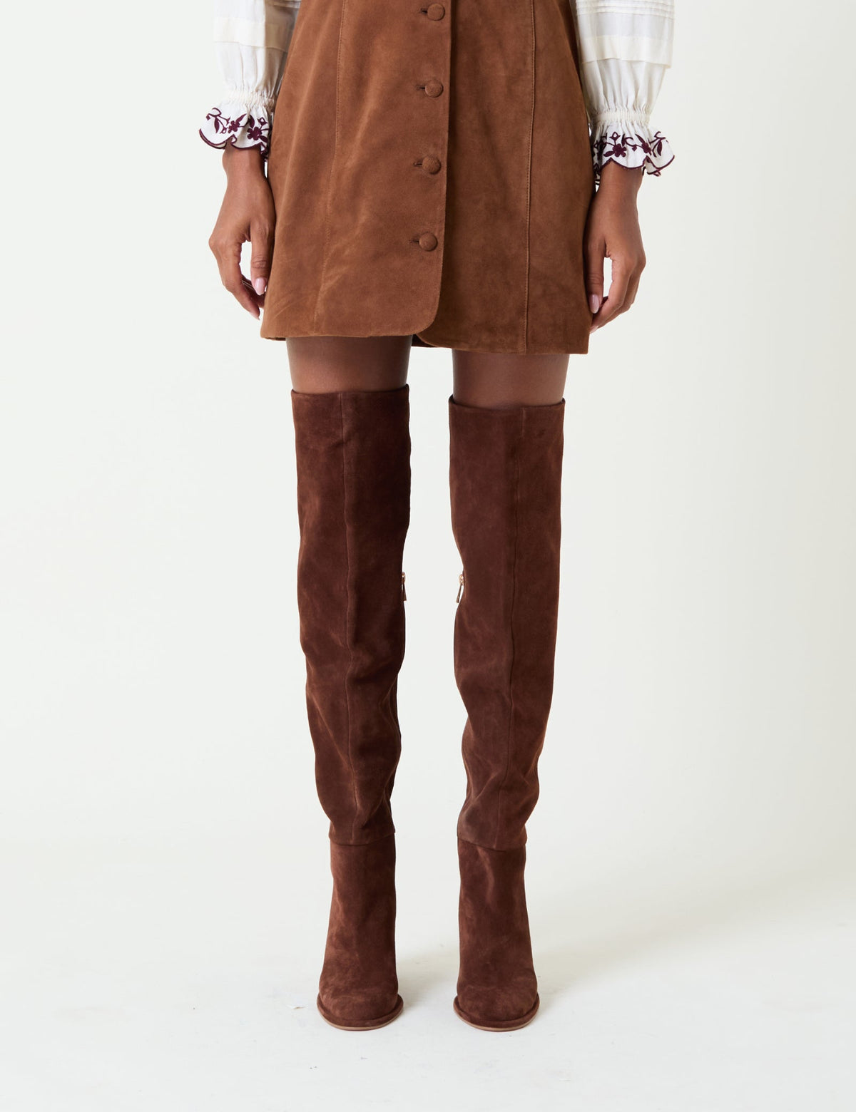 Tan Suede Thigh High Boots