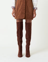 Tan Suede Thigh High Boots