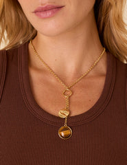 Gold Plated Drop Pendant Necklace