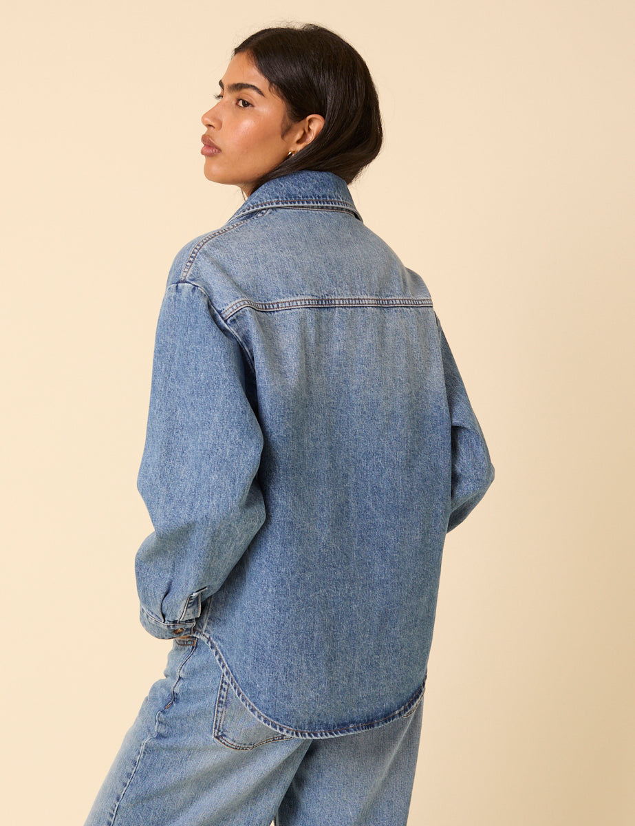 Blue Denim Oversized Shirt