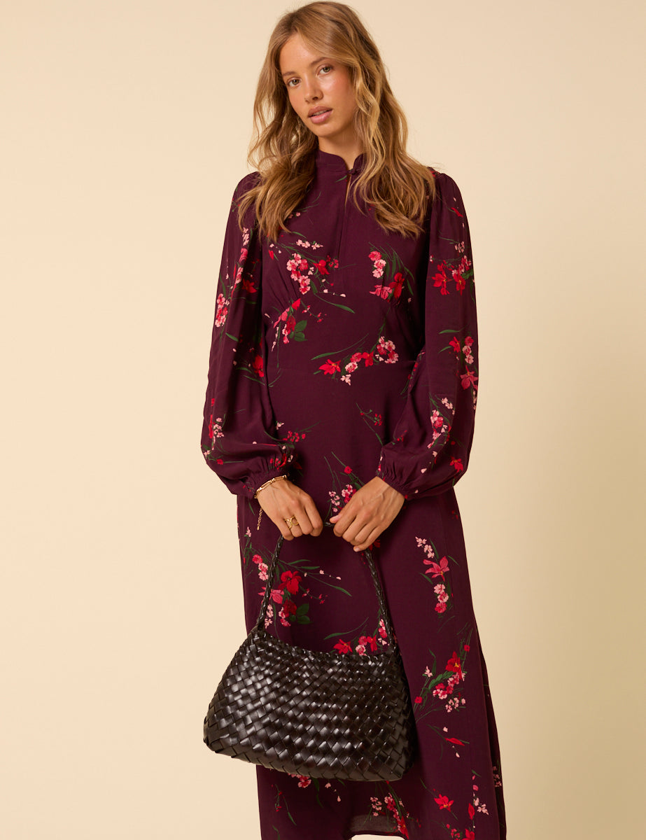 Ellyla Brown Woven Leather Bag