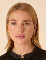 Gold Plated Orb Drop Earrings