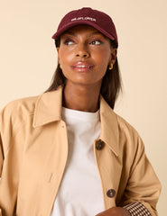 Burgundy Wildflower Cap