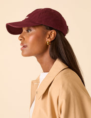 Burgundy Wildflower Cap